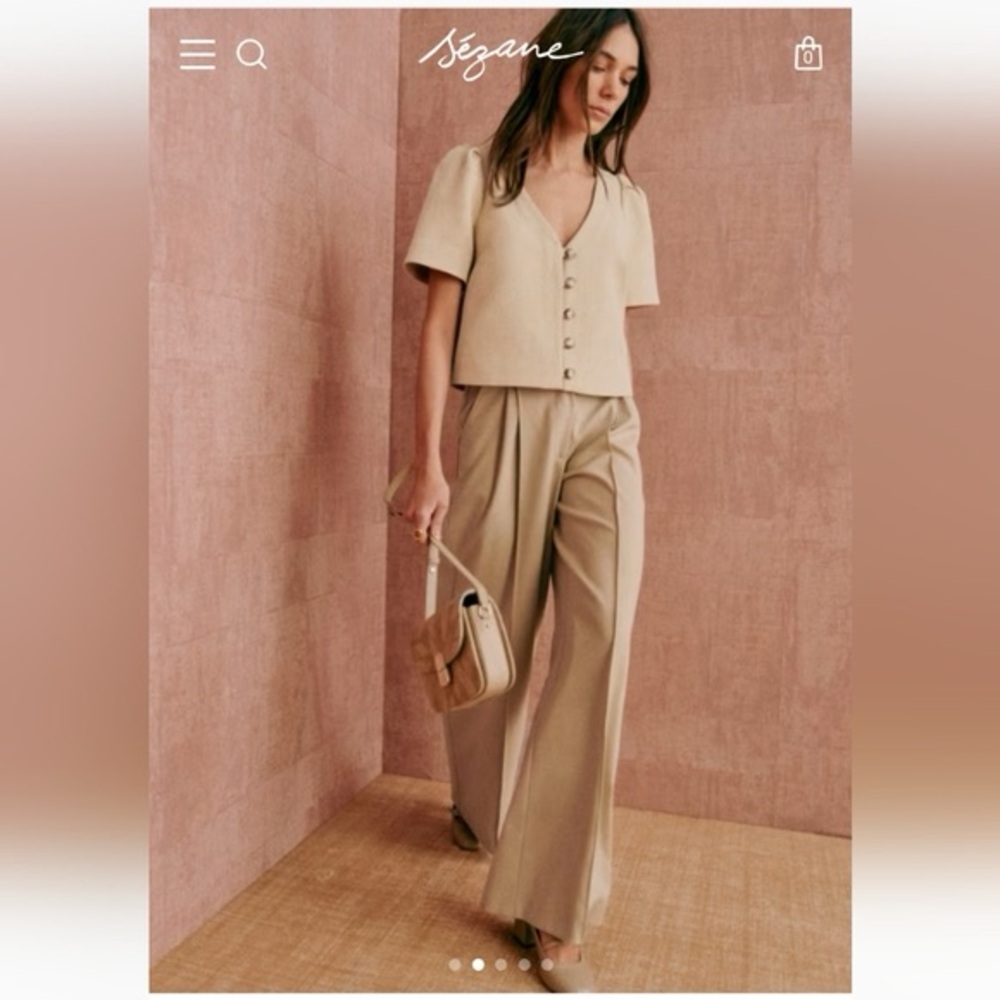 Sezane NEVI blouse cream NWT new with tags 36 size 4